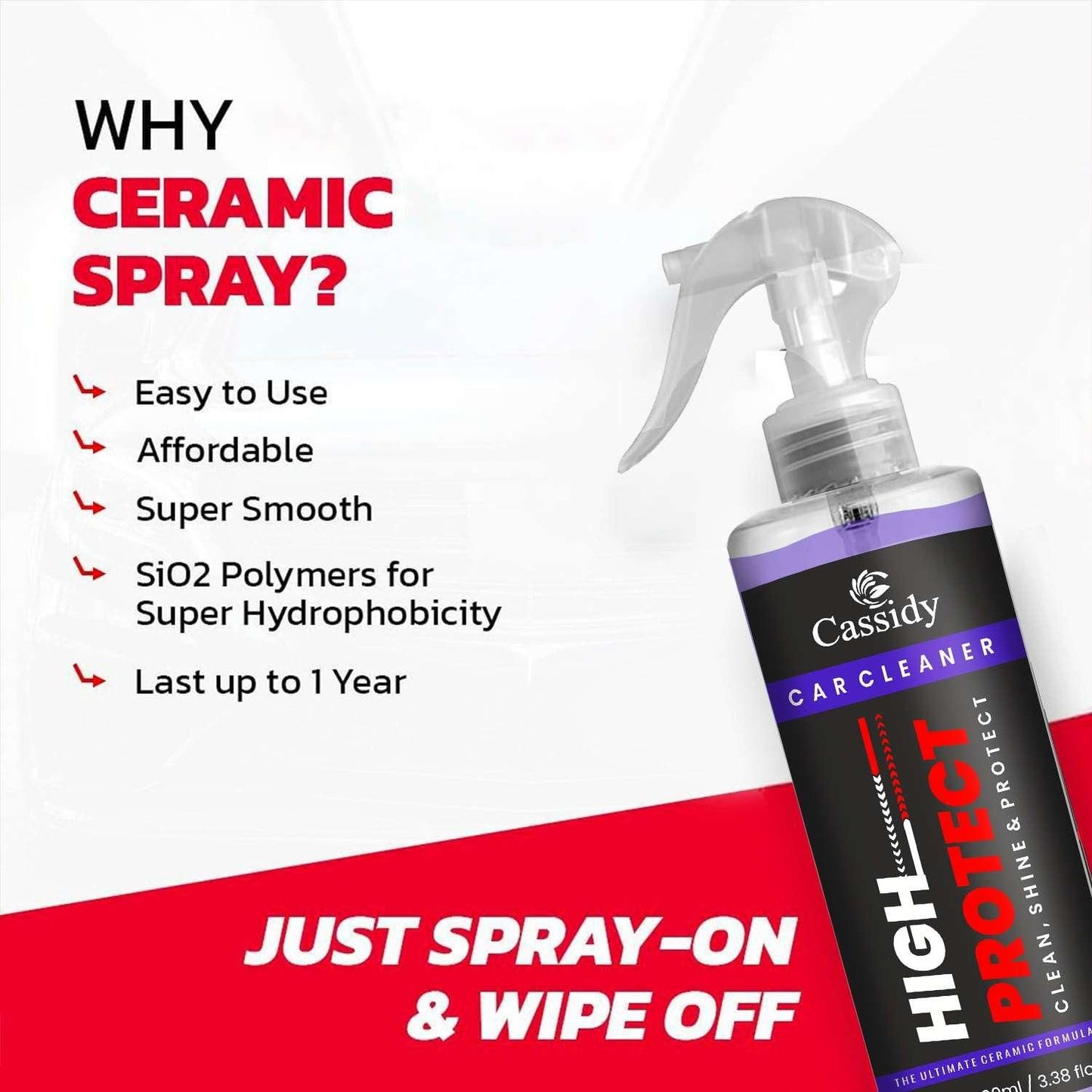 CASSIDY Car Cleaner 100ml (Pack of 1)